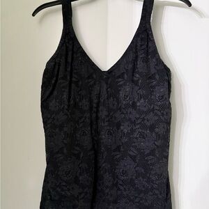 Cosabella Black Floral Lace Tank Top